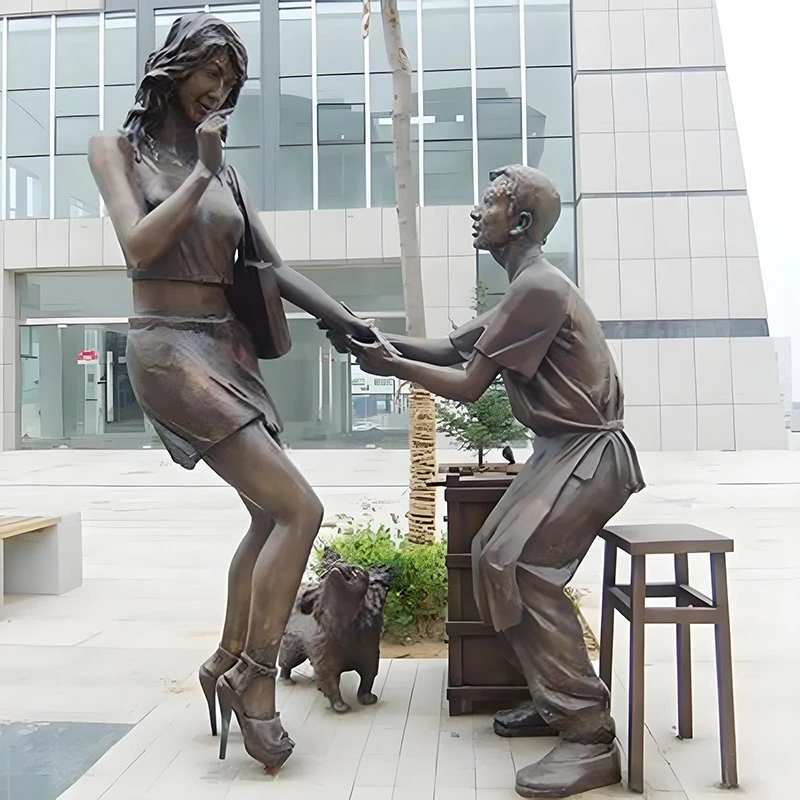Escultura de bronce fundido en frío